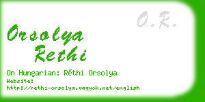 orsolya rethi business card