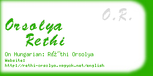 orsolya rethi business card